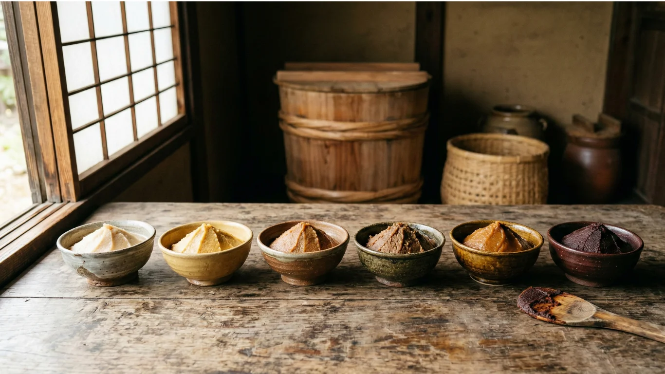 天然醸造の木桶で熟成される蔵元味噌
